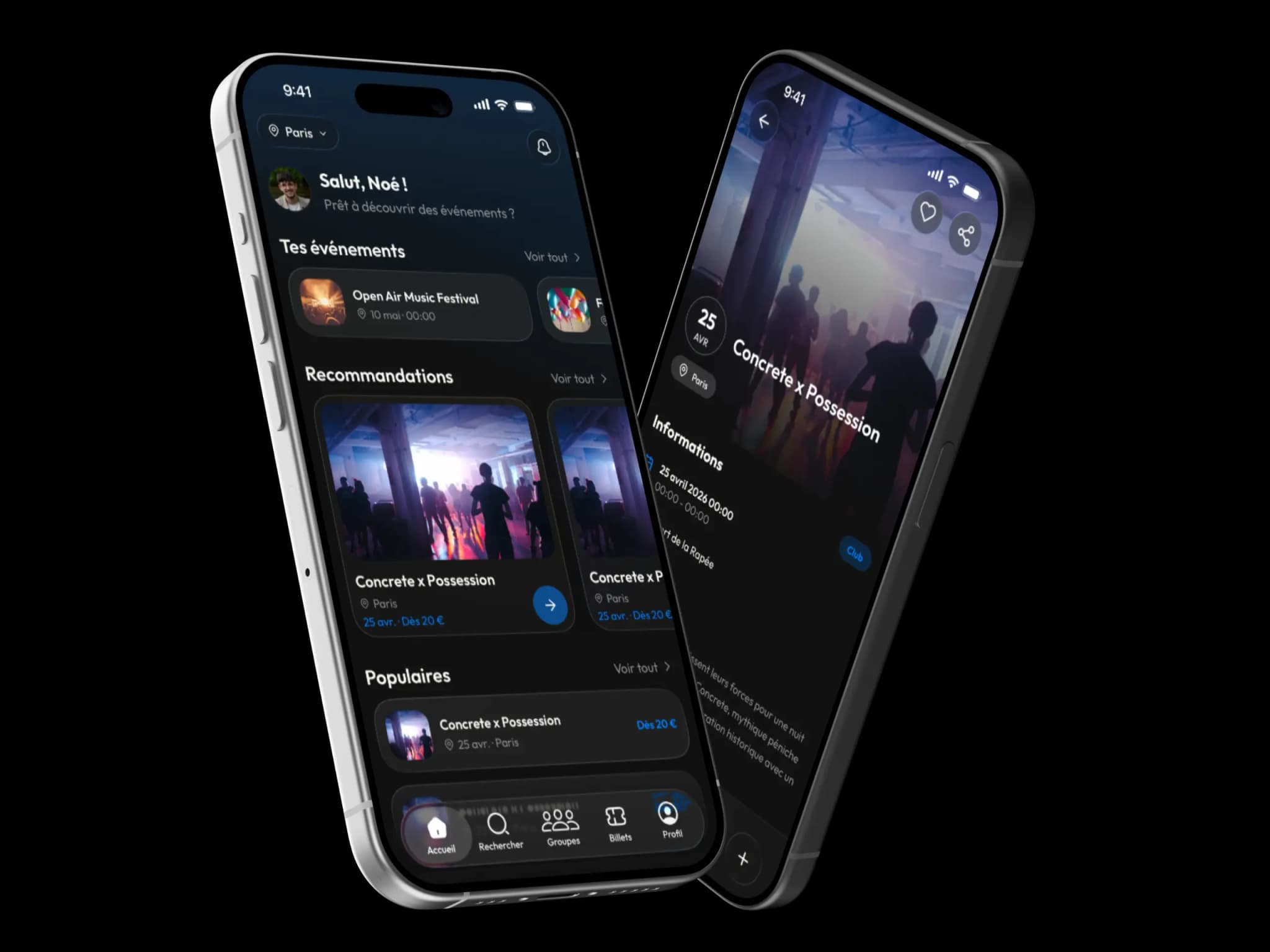 Aperçu de l'application Vibbra